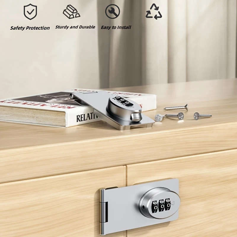 1pc Cabinet Doors Combination Locks Shoe Cabinets Drawer Cabinets File Cabinets Iron Cabinets