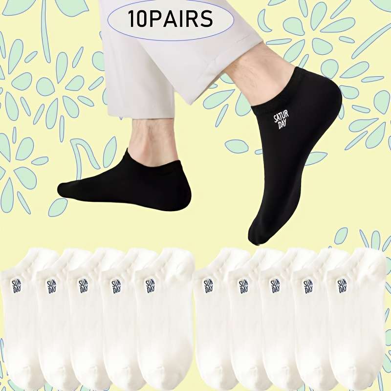10 Pairs Black One Size High Elastic Socks