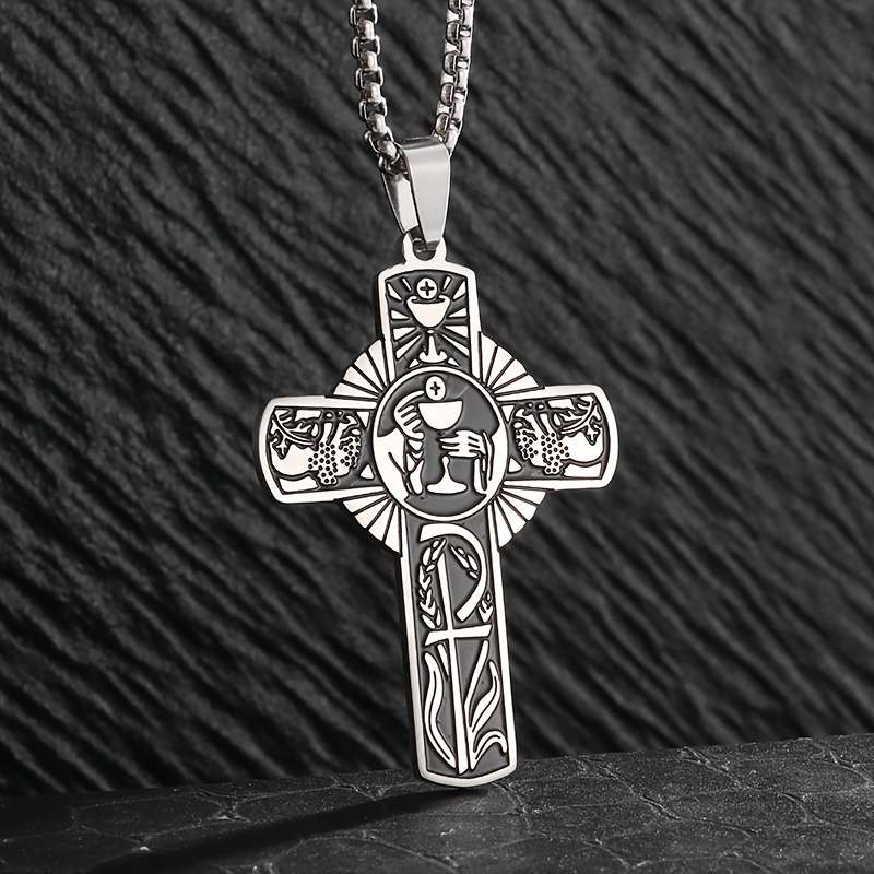 1 Piece Silvery Jesus Theme Pendant