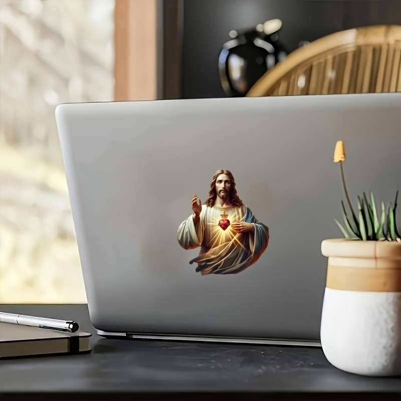 1pc   11.99cmx11.0cm Jesus Christian Themed Stickers
