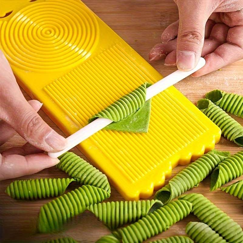 3pcs Handheld Gnocchi Pasta Maker Set Bright Non-Stick Cookware Combo for Easy Homemade No