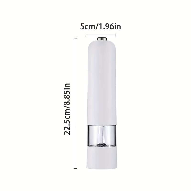 1pc Electric Pepper Grinder Adjustable Coarse to Fine Spice Mill One-Hand Operation Battery