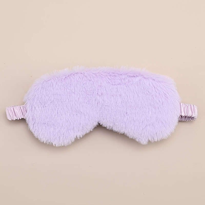 1pc Soft Cozy Plush Blackout Eye Mask Breathable Comfortable Sleep Blindfold for Travel Naps