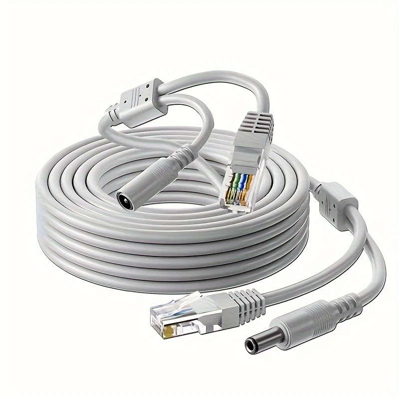 1pc 20M Surveillance Camera Extension Cable 8-Pin PCIe Connector Female to Male Power+Data for Secur