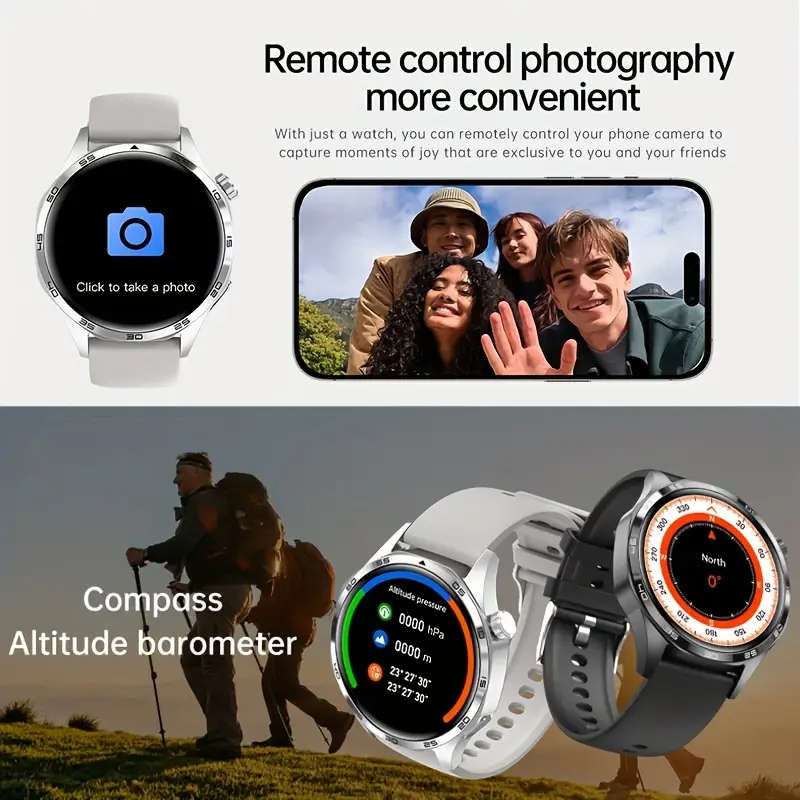   smart watch   1 53 inch   screen   assistant nfc wireless calling   sports     fitness   alloy band non water resistant ideal for camping hiking perfect gift for christmas new year details 2