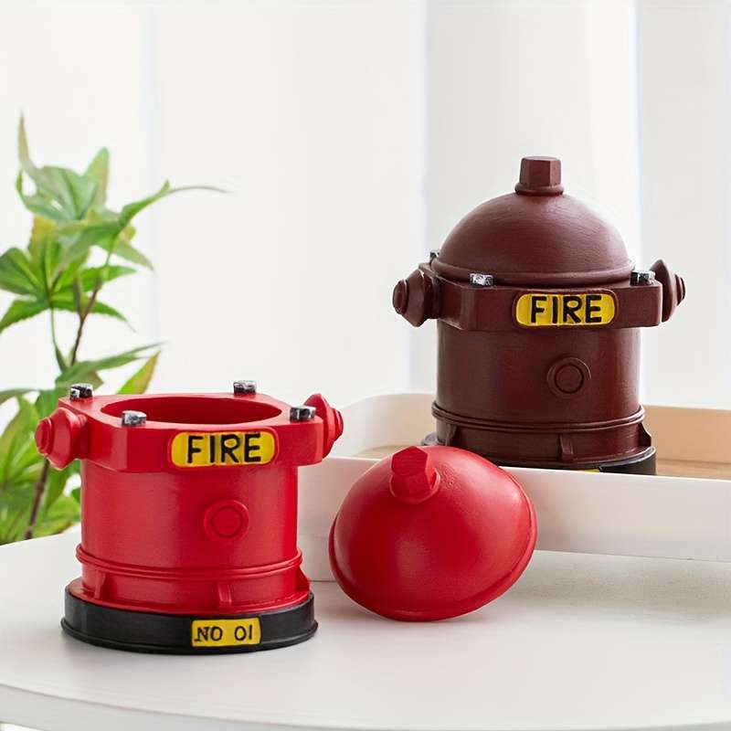 1pc Fire Hydrant Ashtray With Lid Vintage Industrial Style Ashtry Creative Personal Trend Ho