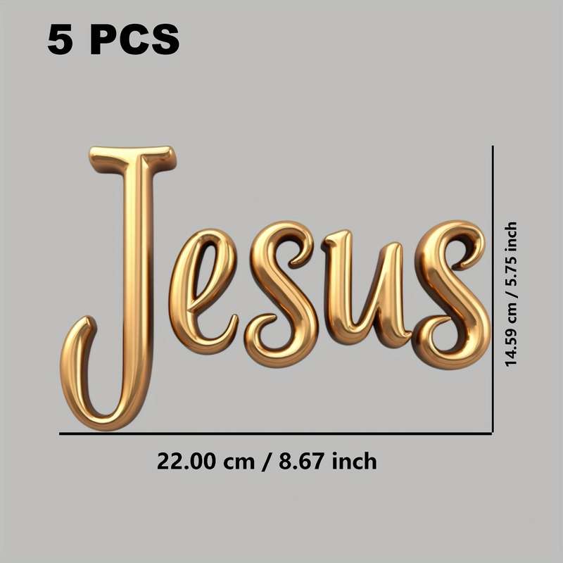 5pcs Jesus Christian Themed Stickers