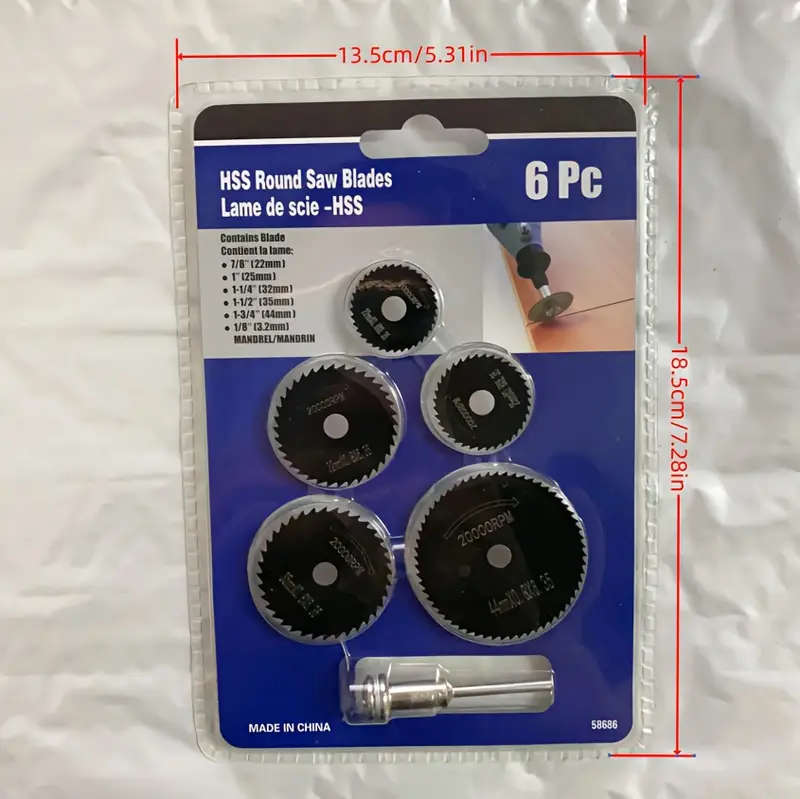 6pcs High Speed Steel Mini Saw Blade Set For Wood
