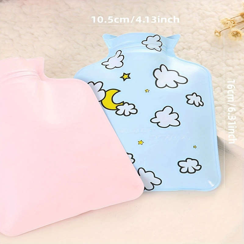 1pc Mini Reusable Hot Cold Water Bottle PVC Travel-Size Assorted Designs for Home Comfort Travel