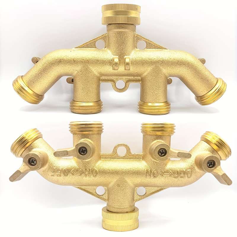 1 Set Style C Full Copper Four Way Diverter