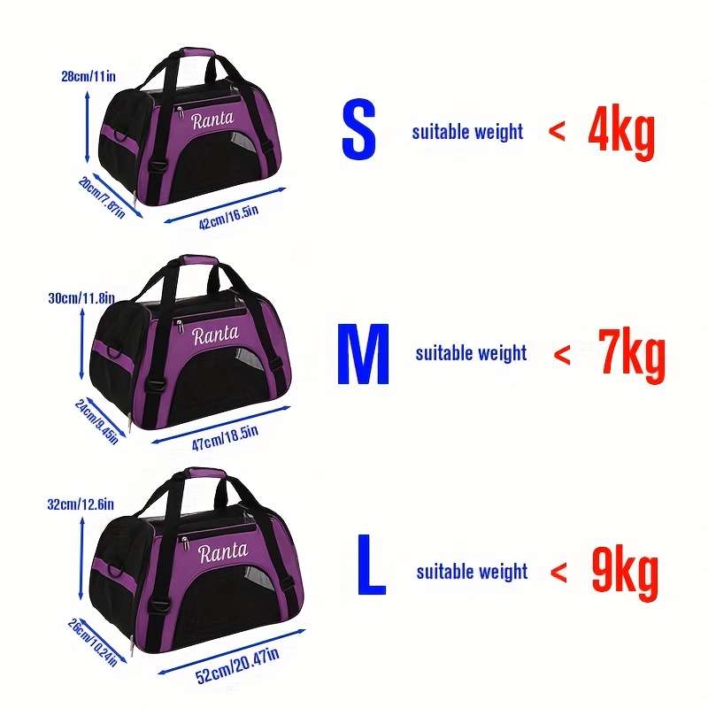 1pc Bluesize S Pet Bag