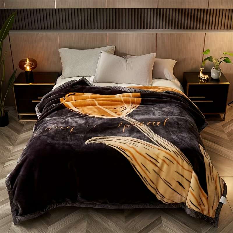 1ps Blanket Color Lily Orange size 180cmx220cm
