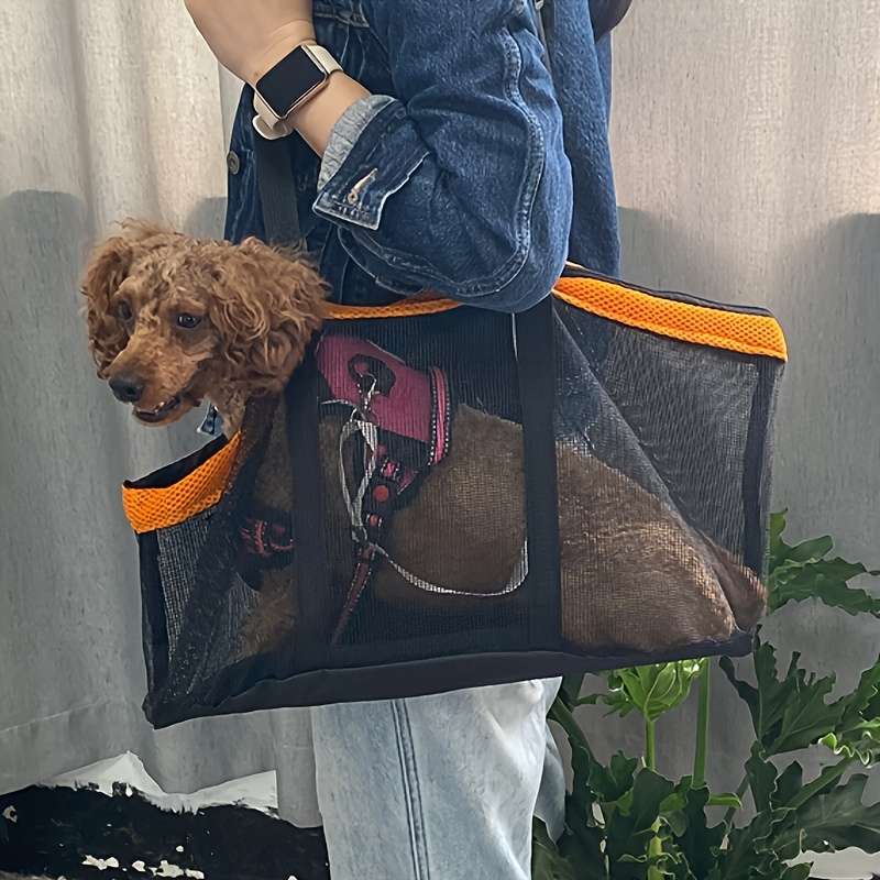 1pc Orange edge Add black Pet Bag
