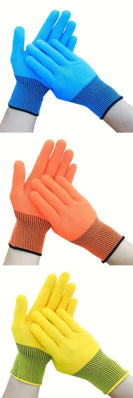 10 Pairs Tangerine One Size Fits All Multi Purpose Work Gloves