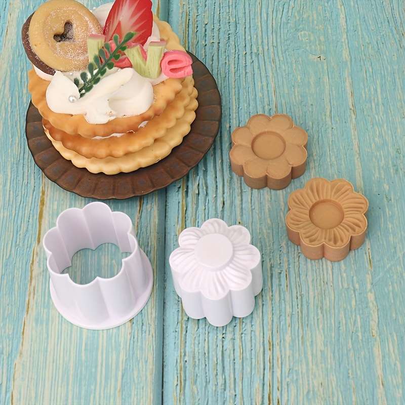 1pc Versatile Floral Cookie Fondant Cutting Mold Double-Sided Perfect for Christmas Thanksgiv