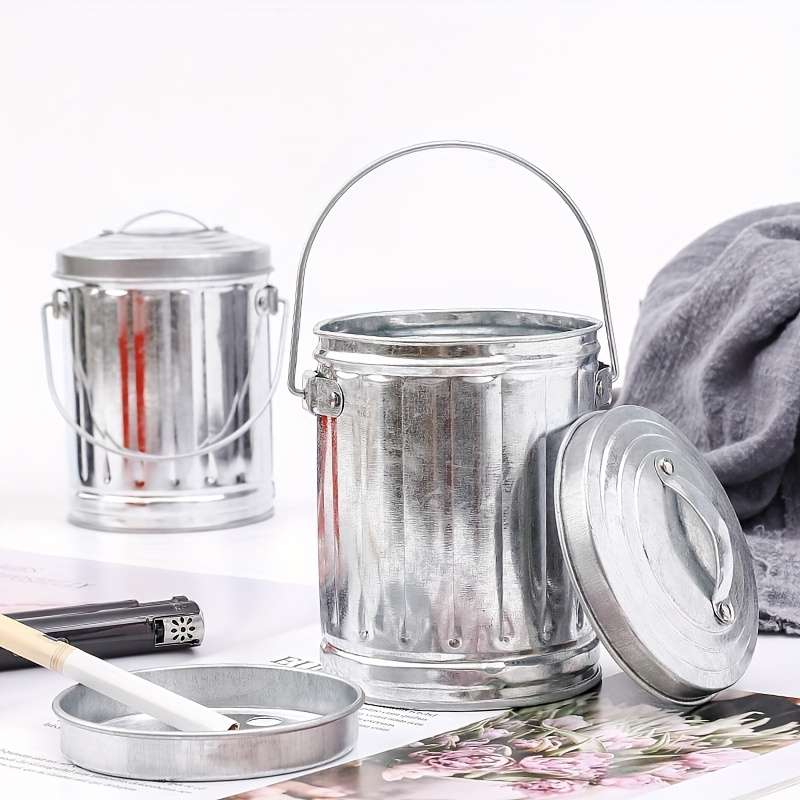 1pc Japanese bucket shaped ashtray anti drop and washable suitable for household use not easy to