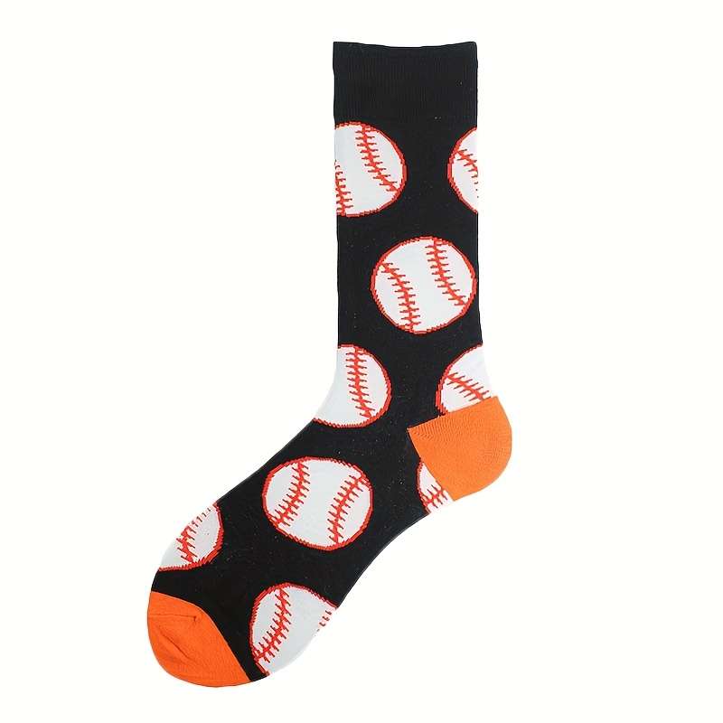 1 Pair Basketball Pattern One Size Socks