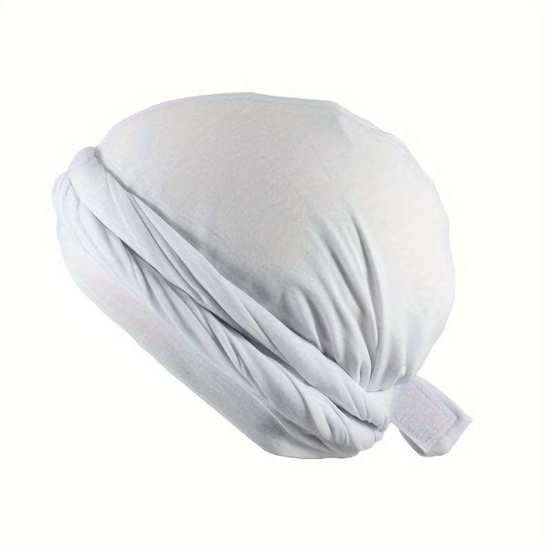 1pc Men's Magic Tape Braided Headwrap Hat Moisture-Wicking Knit Fabric Hand Washable Unisex Hip
