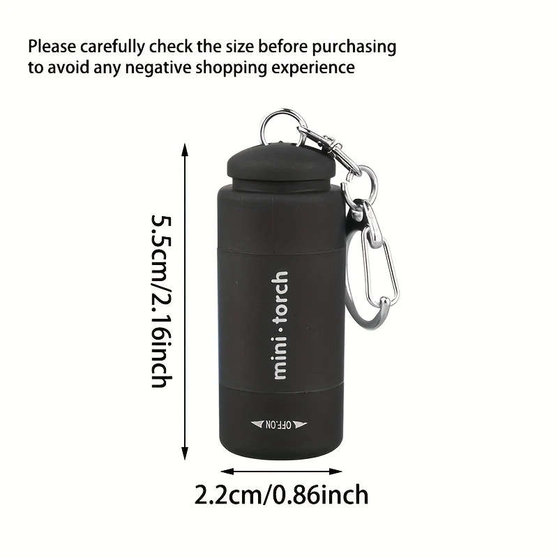 1pc Modern Mini Handheld USB Charging Flashlight Plastic Rotate to Open Adjustable Battery Powered