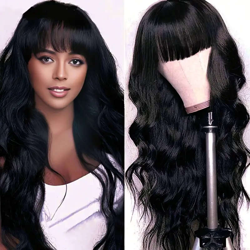 Women's Black Curly Wave Synthetic Wig