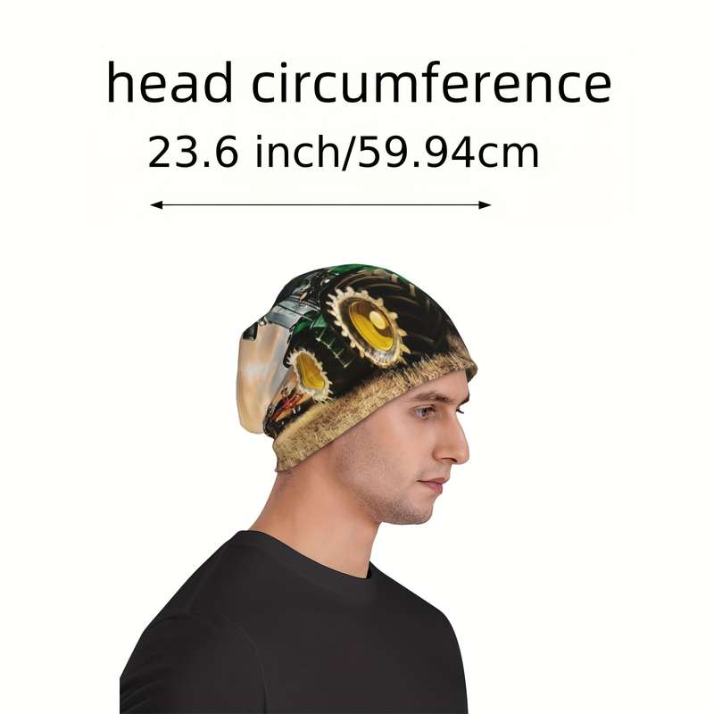 1pc Unisex 3D Truck Thin Beanies Caps Brimless Hat For Outdoor Activity Ideal Choice For Gift