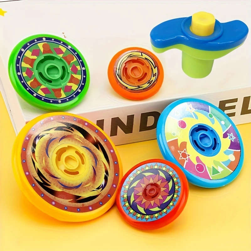 5pcs Colorful Multi-Layer Spinning Tops Stackable Battle-Ready Toys