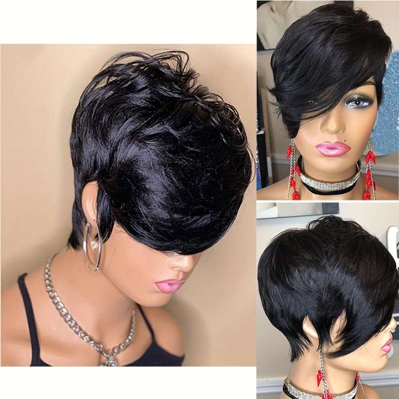 1Pc Black B 15.24cm Fashion Design Wig