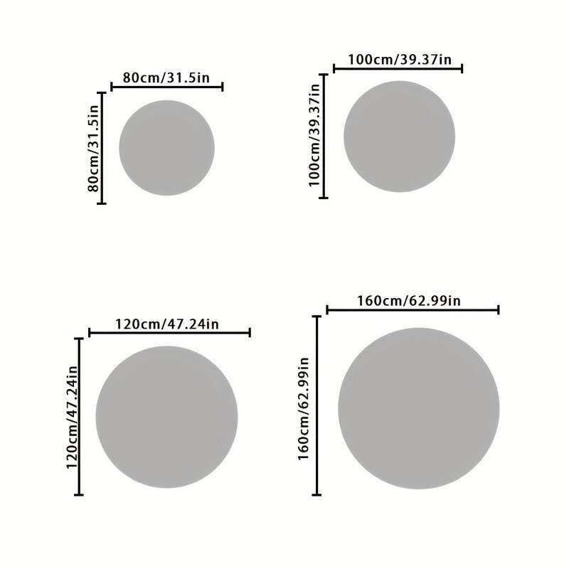 1Pc 80x80cm 31.5x31.5inch Floor Mat