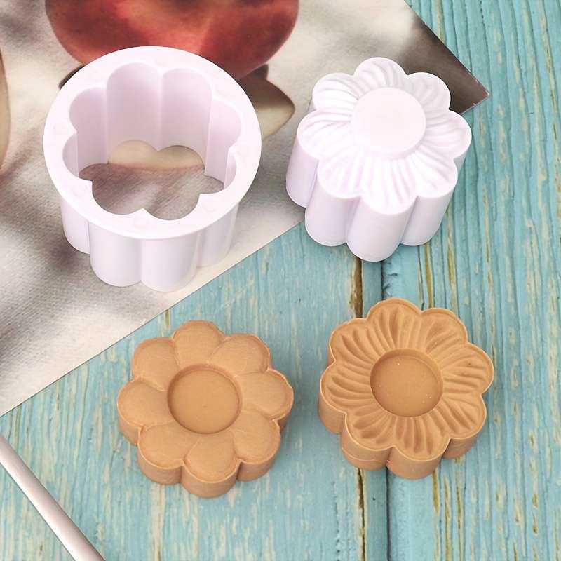 1pc Versatile Floral Cookie Fondant Cutting Mold Double-Sided Perfect for Christmas Thanksgiv