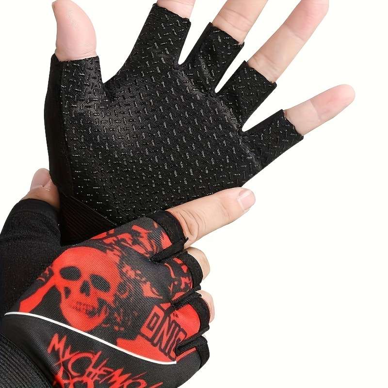 1 Pair Red One Size Outdoor Sports Gloves