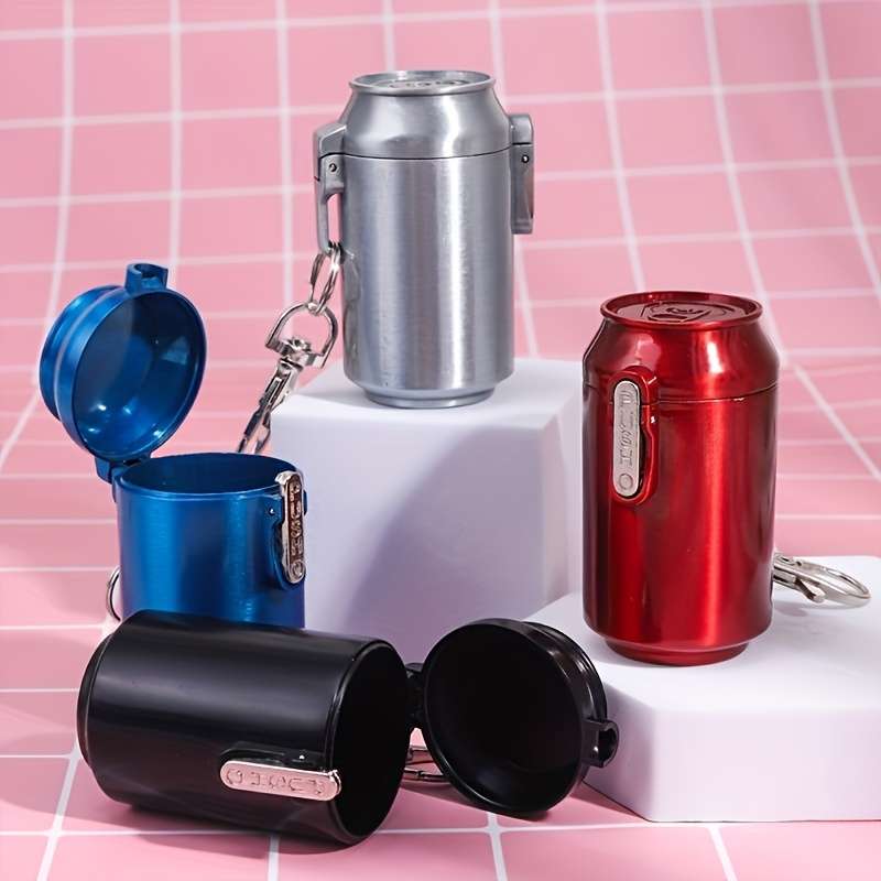 1pc Portable Mini Metal Ashtray for Car Bedroom Living Room Creative Irregular Shape No Electr