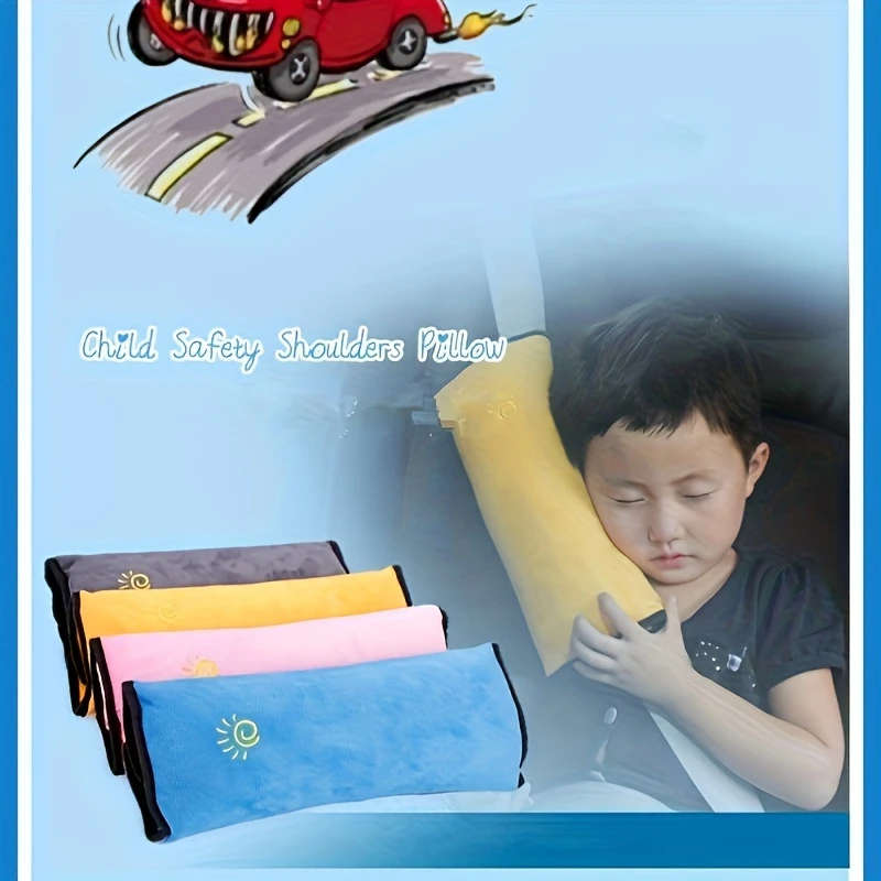 1pc Child Safety Seat Shoulder Protector Anti-Pressure Head Neck Pillow Soft Velvet Cushion Car Seat