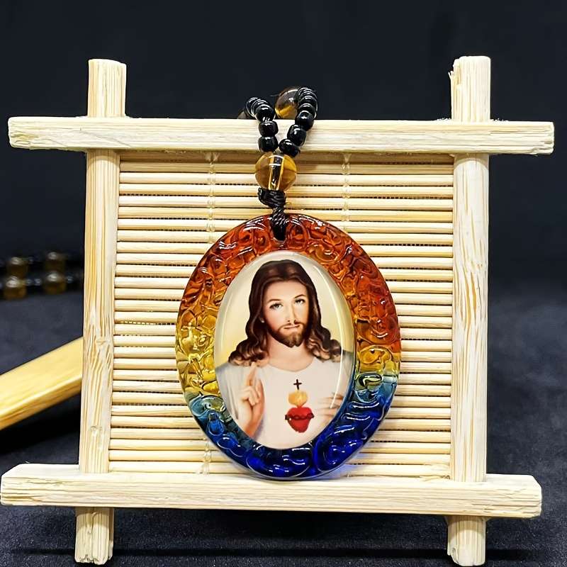 1 Piece Color Jesus Theme Pendant