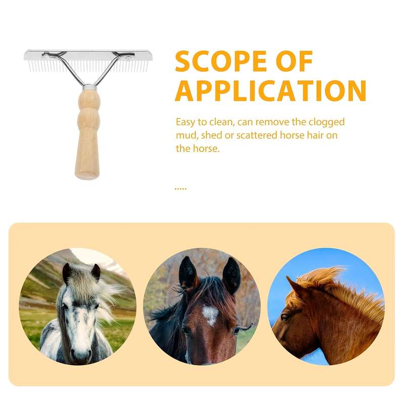 1pc Wood Color Pet Comb