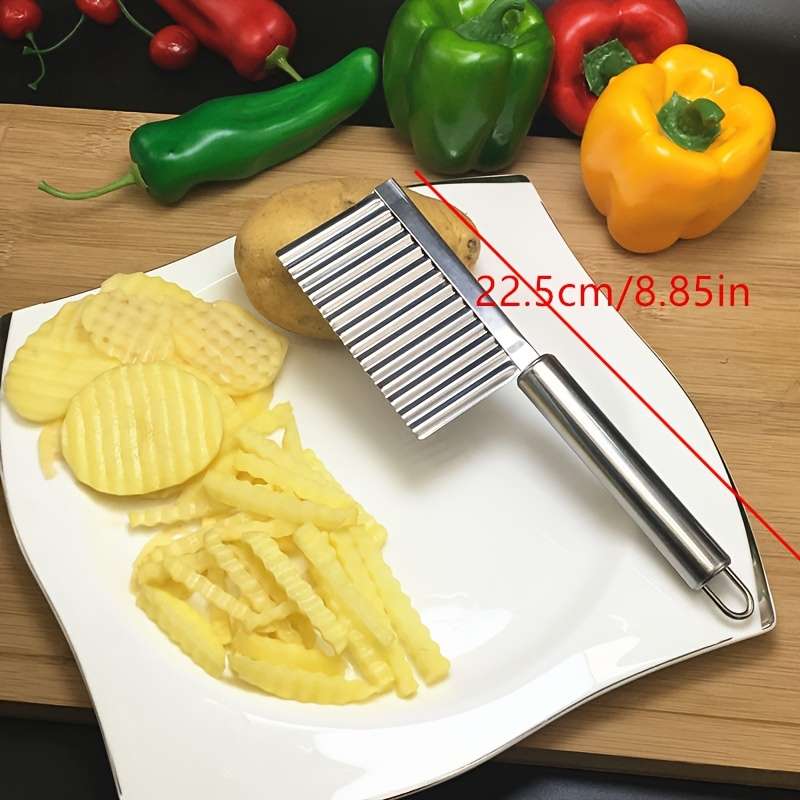 1pc Kitchen Tool for Slicing Potatoes Into Waves Ideal for Making French Fries And Cutting Vegetab