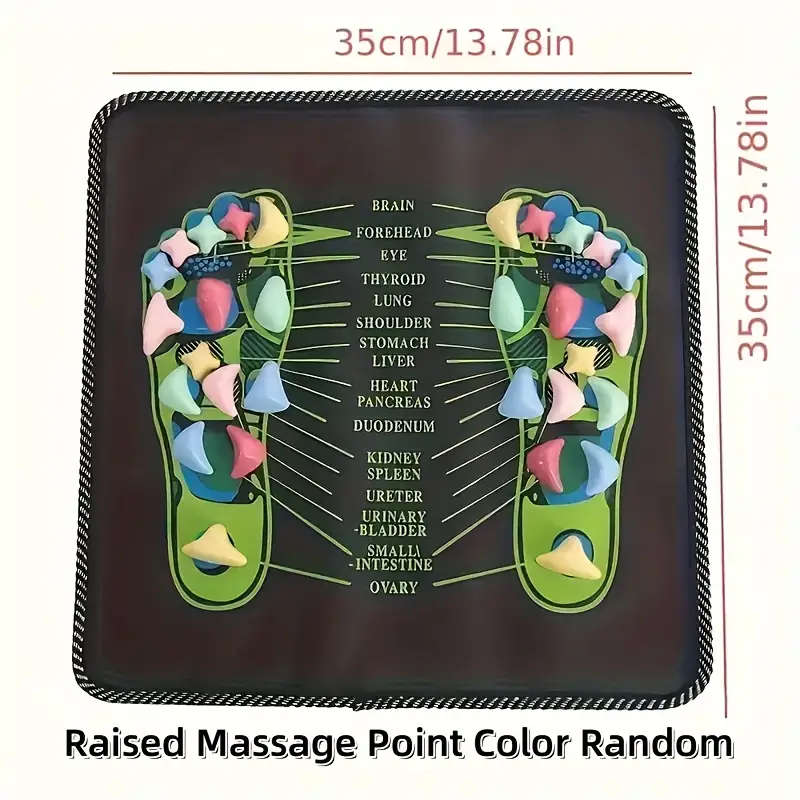 1pc Foot Massage Mat with Pebble Design Plastic Massage Pad for Feet Fitness and Relaxation Enhances