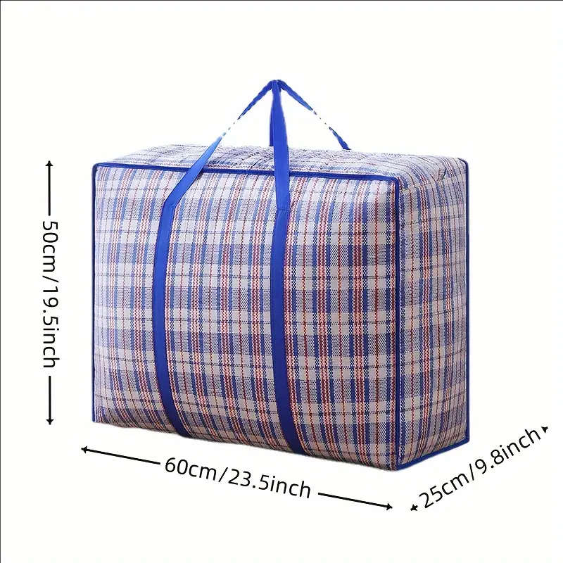3pcs Large Moving Storage Bags Versatile Quilt Toy and Clothes Organizer with Zippers Durable Plasti
