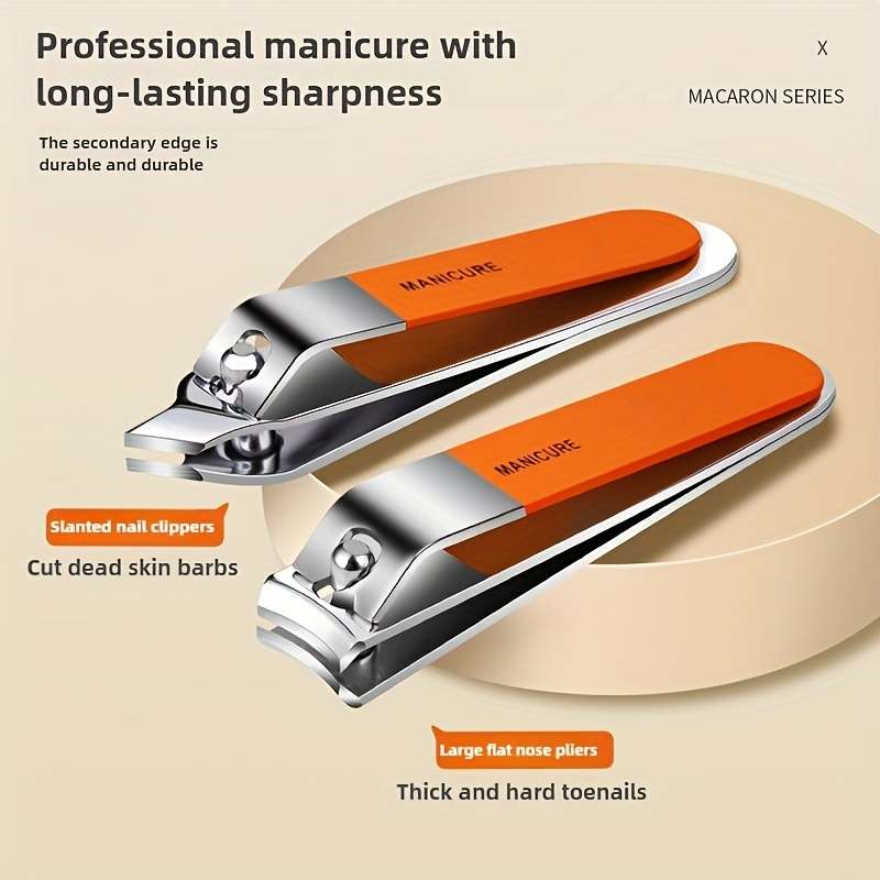 14pcs Stainless Steel Nail Care Set Featuring Modern Manicure And Pedicure Tools Including Con