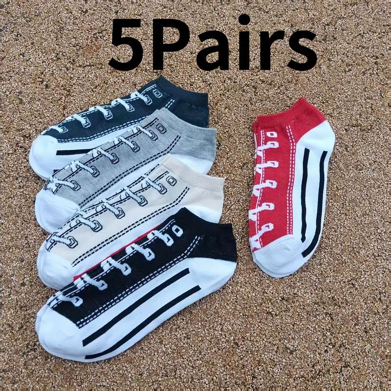 5 Pairs Mixed Color One Size High Elastic Socks