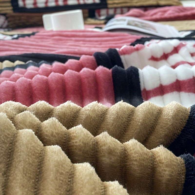 1ps Blanket Color Red Blue Square Grid size 200x230cm