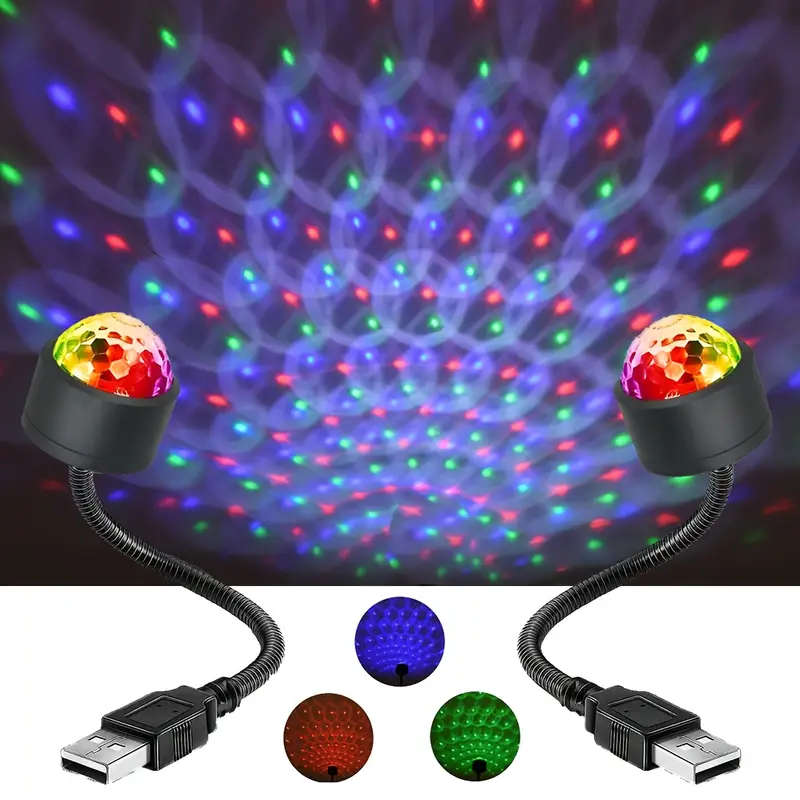 1pc Roof Starry Sky USB Night Light LED Indoor Music Rhythm Magic Stage Effect Projection Light LED