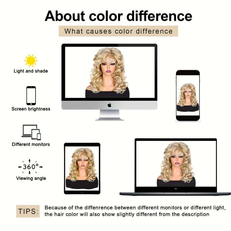 1Pc Golden 40.64cm Fashion Design Wig