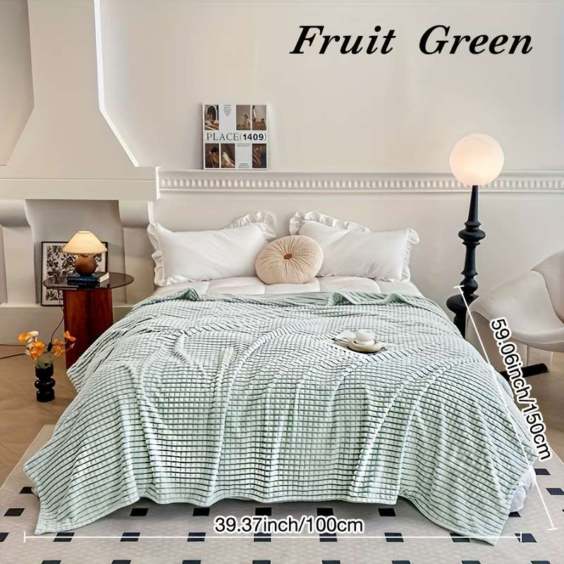 1ps Blanket Color Khaki 1 size 150x200cm