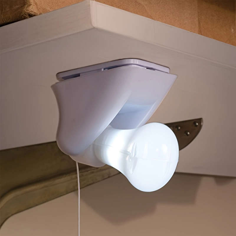 1pc Retractable Rope Light Portable LED Lamp Zipper Control Battery Powered Self-Adhesive Traditiona
