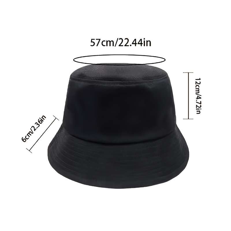 1pc Elegant Black Bucket Hat with White Tree Embroidery Comfortable Breathable Stylish Knit Fi