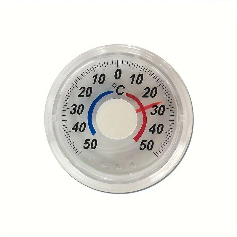 1pc Self-Adhesive Thermometer -50°C to 50°C High Precision Plastic Indoor Outdoor Wall Mount