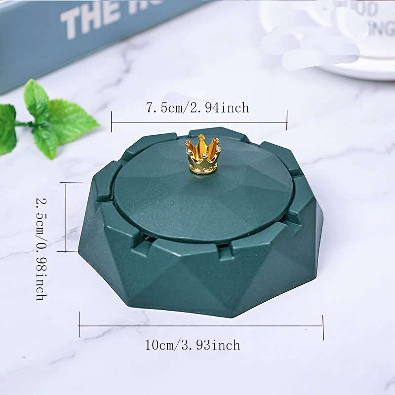 1pc Anti-Fall Ashtray With Lid Household Ashtray High-Looking Plastic Large Ashtray Hotel Ashtray Wi