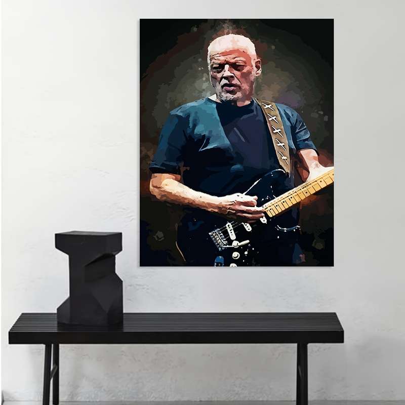 1pc 30.48x45.72 cm Frameless Modern Art Deco Canvas Wall Art David Jon Gilmour Rock Performance P