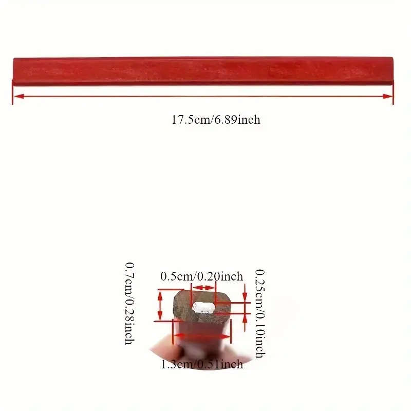 Pack of 5 High Durability Carpenter's Pencils