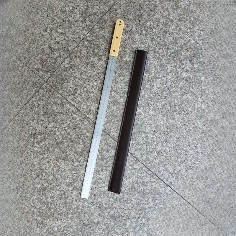 1pc Carbon Steel Quenched with Solid Wood Handle and Leather Cover Ideal for Survey